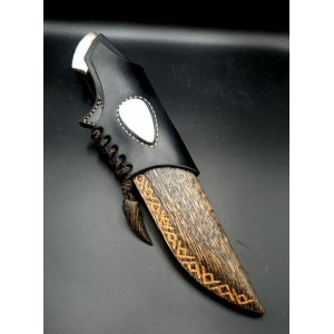 СІРИЙ КАРДИНАЛ ніж ручної роботи майстра Павла Гончаренка, Ді69мп в ламінаті з нержавіючої сталі, 63 HRC. Photo 3